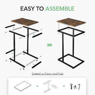 Twig C-Shaped 2-Tiers End Table