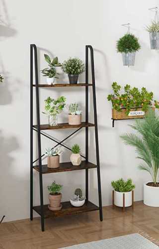 Freestanding Storage Ladder Shelves